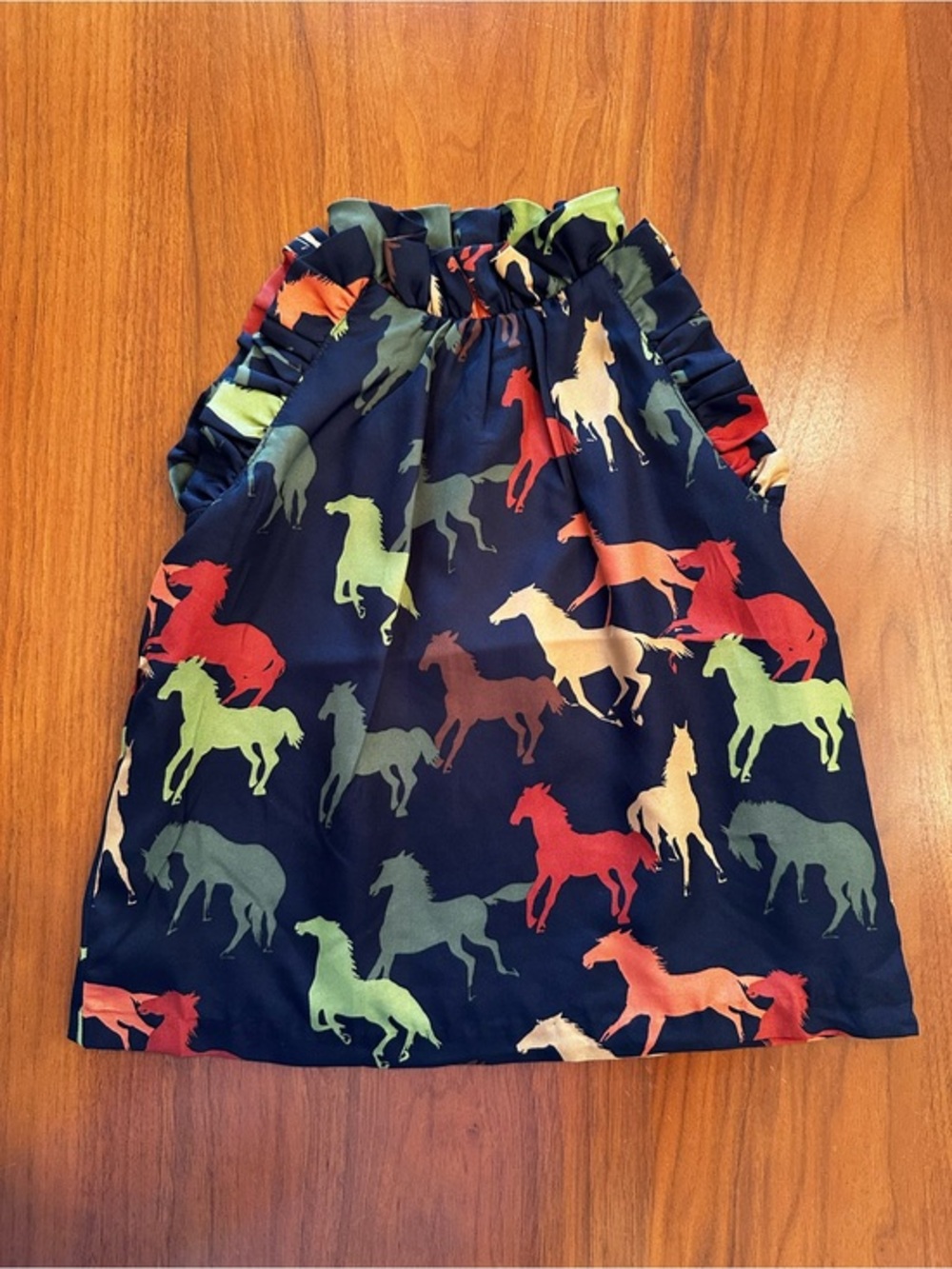Janie and Jack Navy Horse Print Equestrian Top size 4